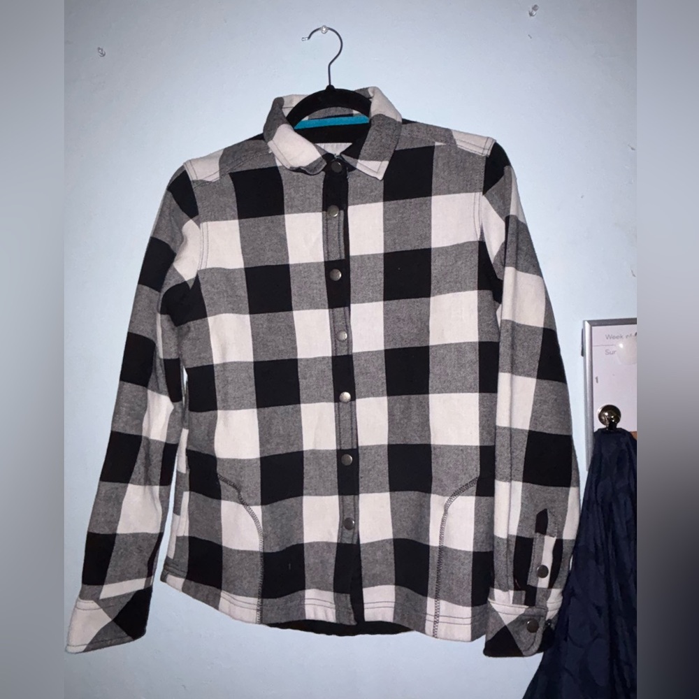 Orvis Black and White Utility Jacket with Bold Checkered Pattern